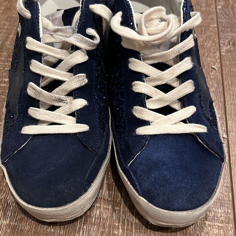 Golden Goose Superstar Leather Glitter Low Top Sneakers - Picture 9 of 13